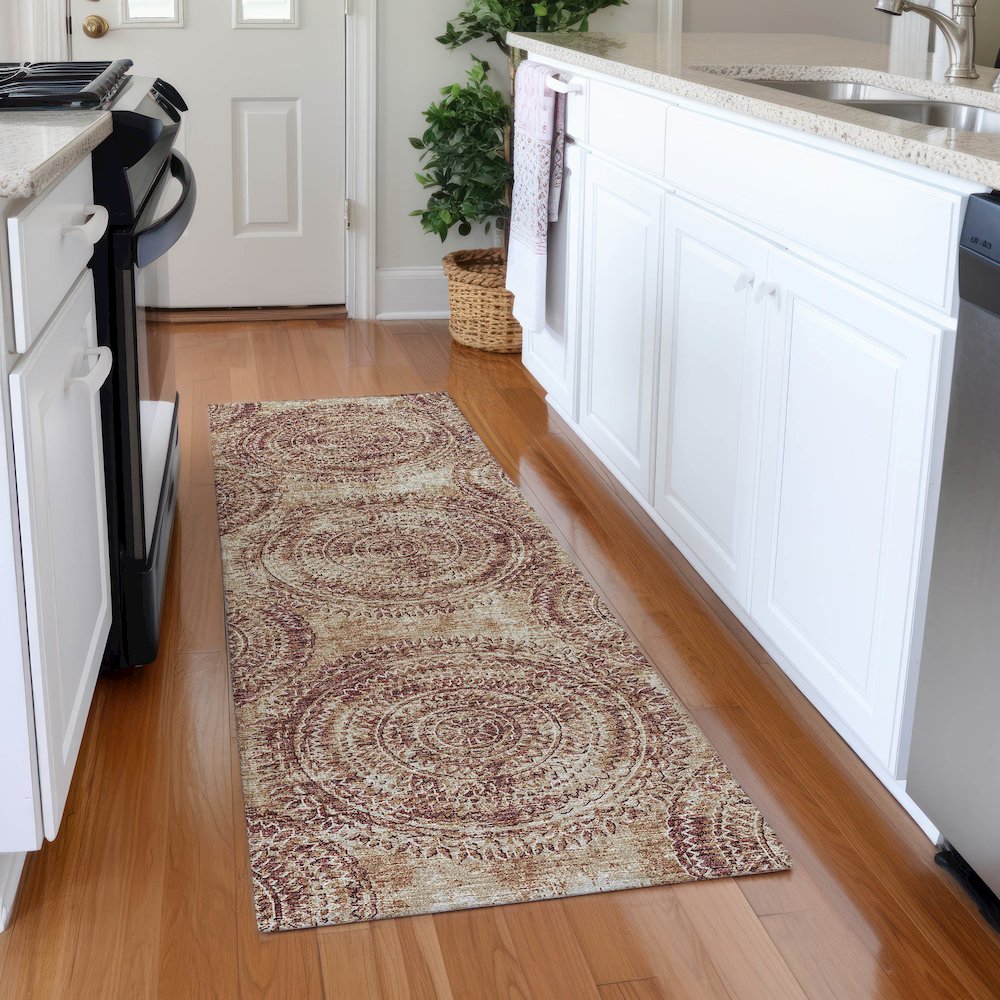 Premium Machine Washable Mayfield  Canyon 2'3" x 7'6" Runner Rug. Picture 5