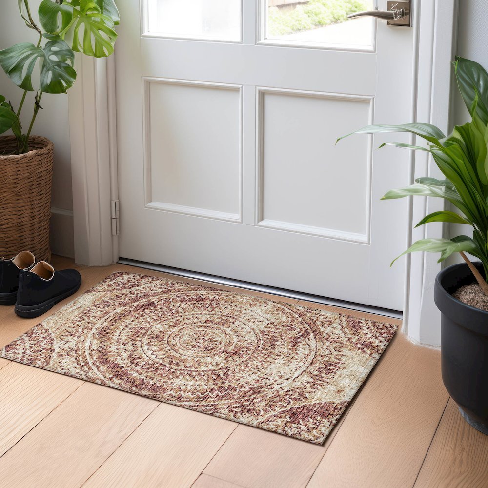 Premium Machine Washable Mayfield  Canyon 1'8" x 2'6" Rug. Picture 5