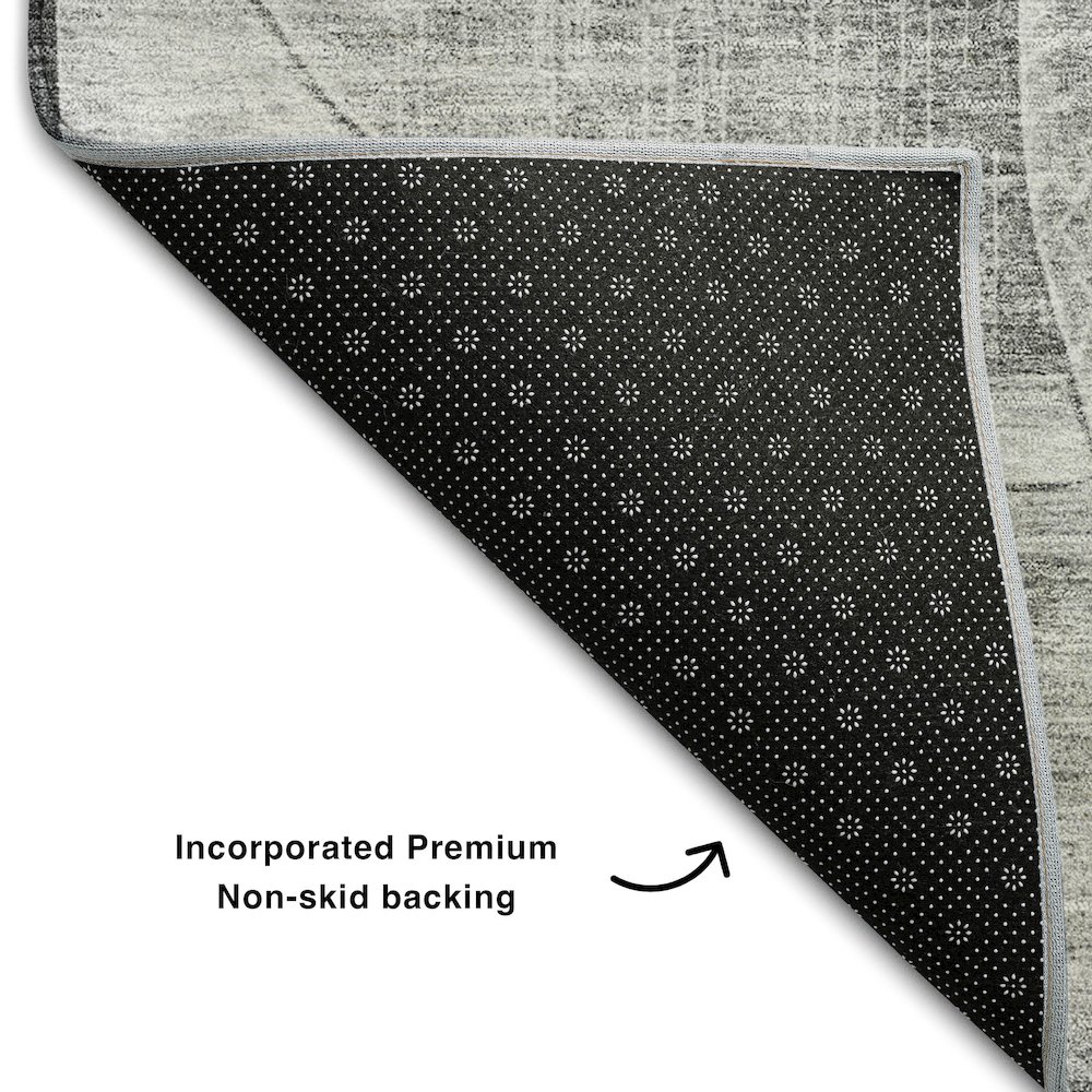 Premium Machine Washable Mayfield AMF1140 Gray 1'8" x 2'6" Rug. Picture 2