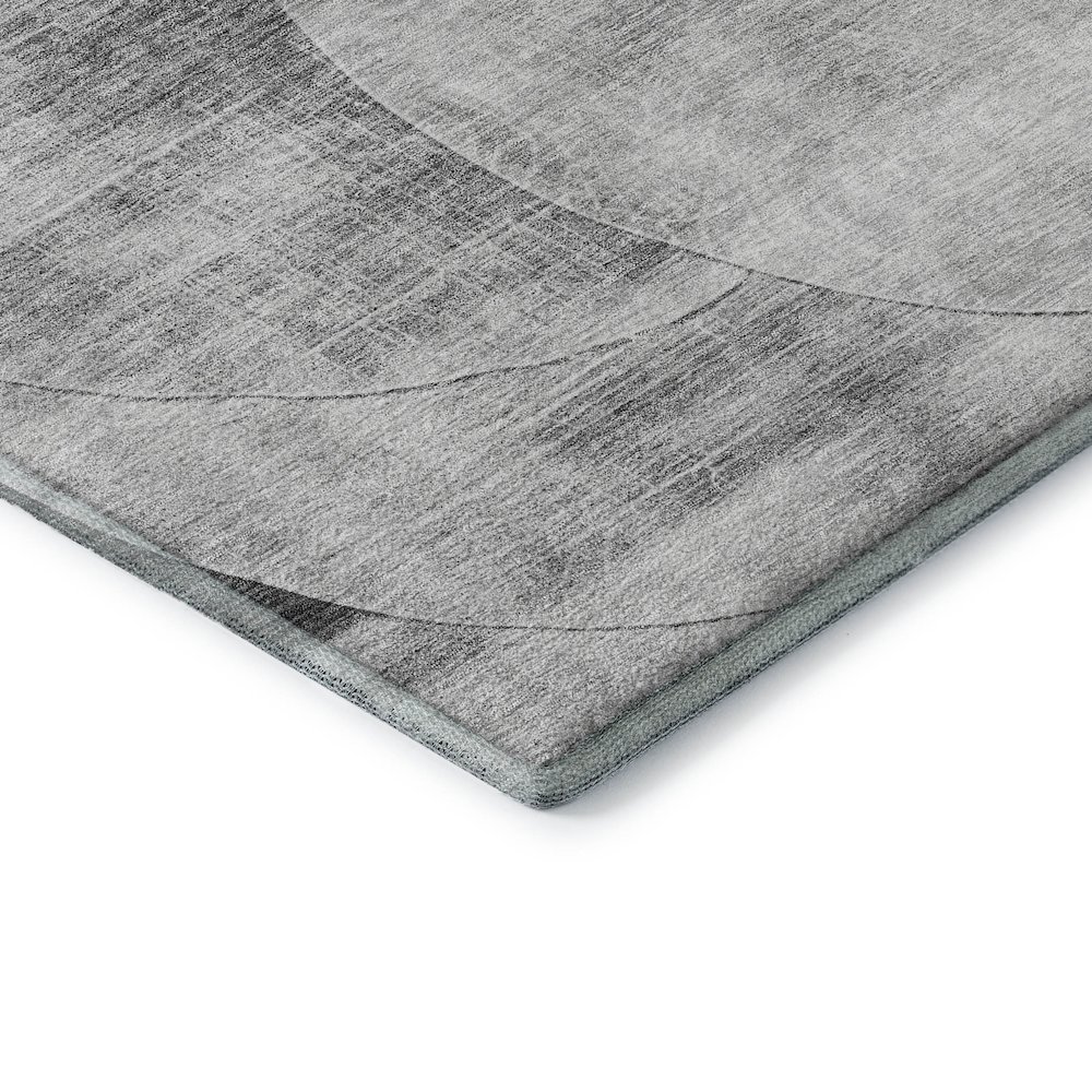 Premium Machine Washable Mayfield AMF1140 Gray 1'8" x 2'6" Rug. Picture 3
