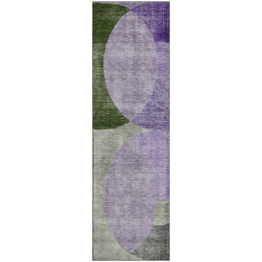 Premium Machine Washable Mayfield AMF1140 Lavender 2'3" x 7'6" Runner Rug. Picture 1