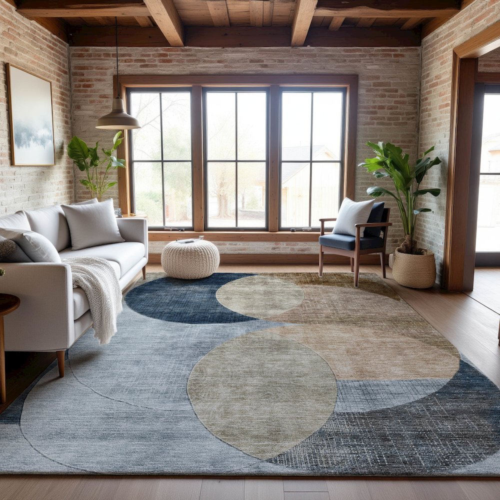 Premium Machine Washable Mayfield AMF1140 Sky 2'6" x 3'10" Rug. Picture 5