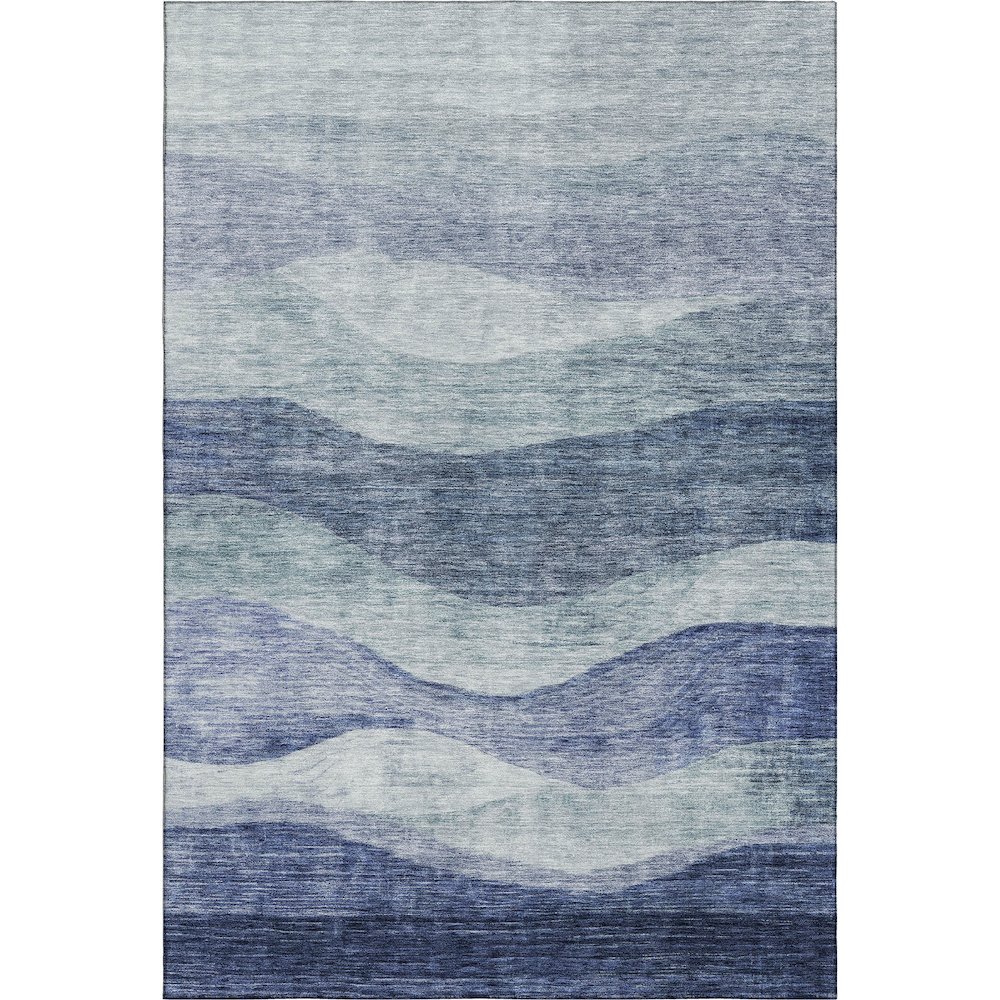 Premium Machine Washable Mayfield AMF1141 Blue 2'6" x 3'10" Rug. Picture 1