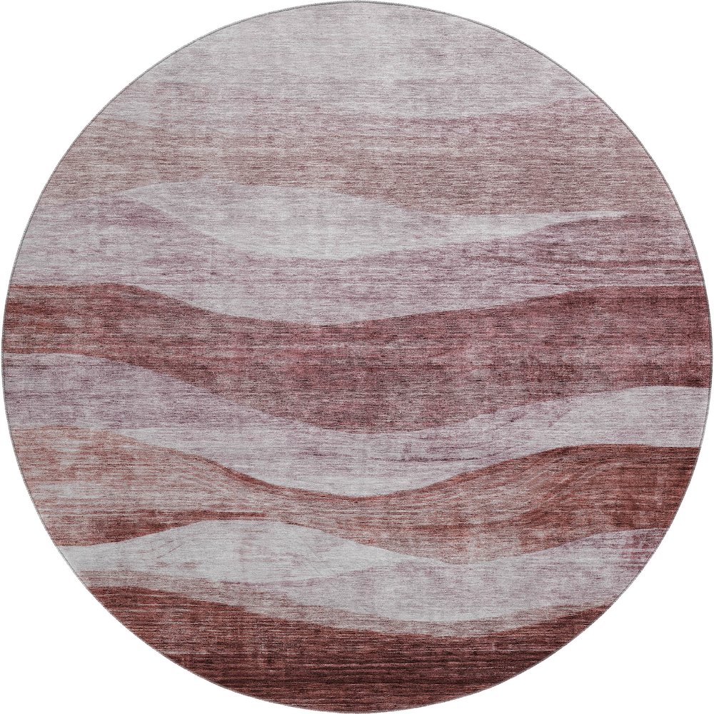 Premium Machine Washable Mayfield AMF1141 Blush 8' x 8' Round Rug. Picture 1