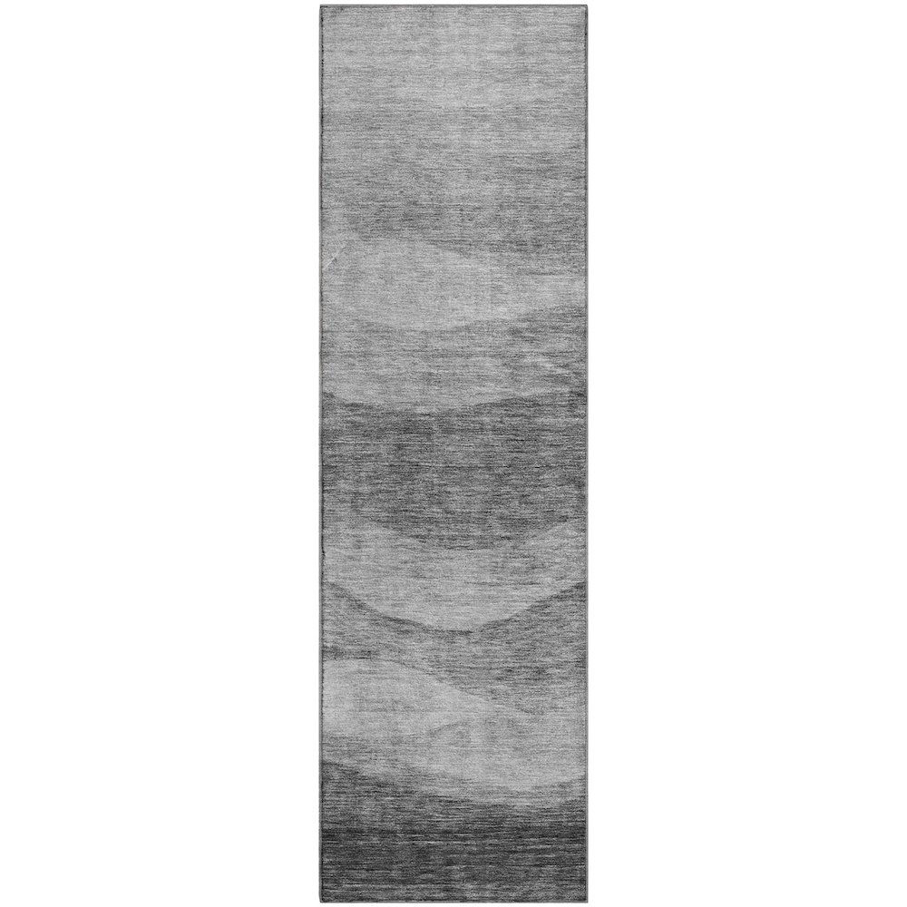 Premium Machine Washable Mayfield AMF1141 Gray 2'3" x 7'6" Runner Rug. Picture 1