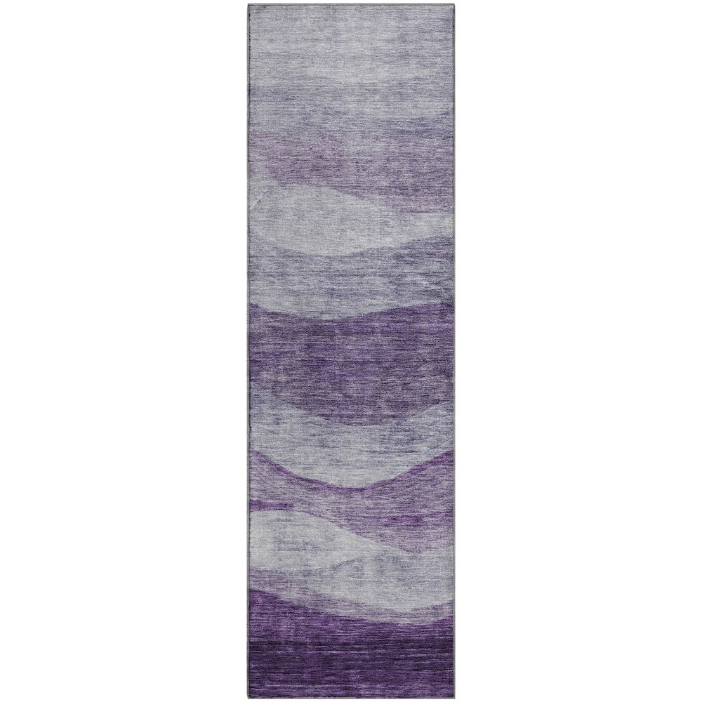 Premium Machine Washable Mayfield AMF1141 Lavender 2'3" x 7'6" Runner Rug. Picture 1