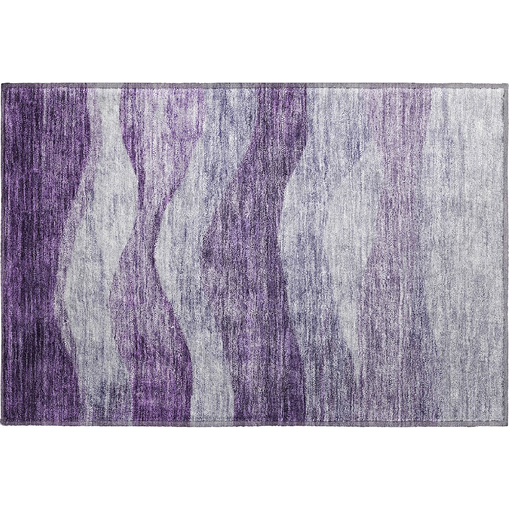 Premium Machine Washable Mayfield AMF1141 Lavender 1'8" x 2'6" Rug. Picture 1
