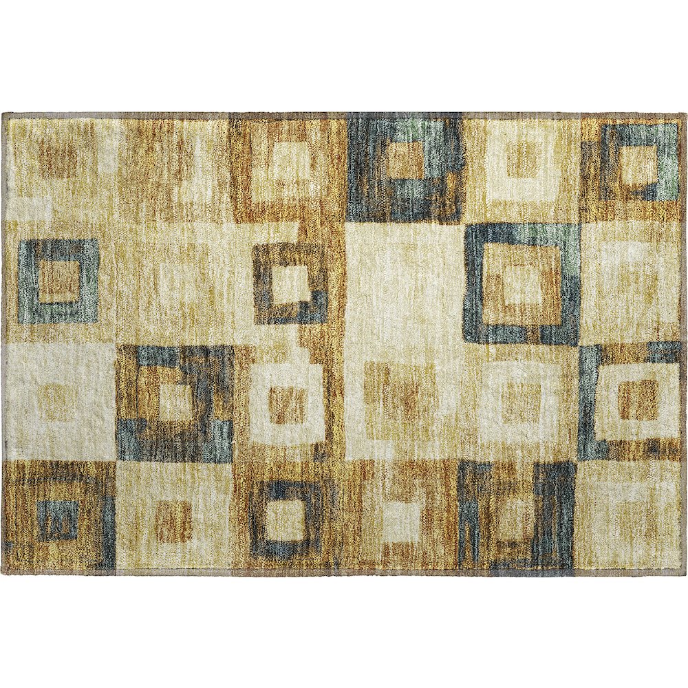 Premium Machine Washable Mayfield AMF1142 Beige 1'8" x 2'6" Rug. Picture 1