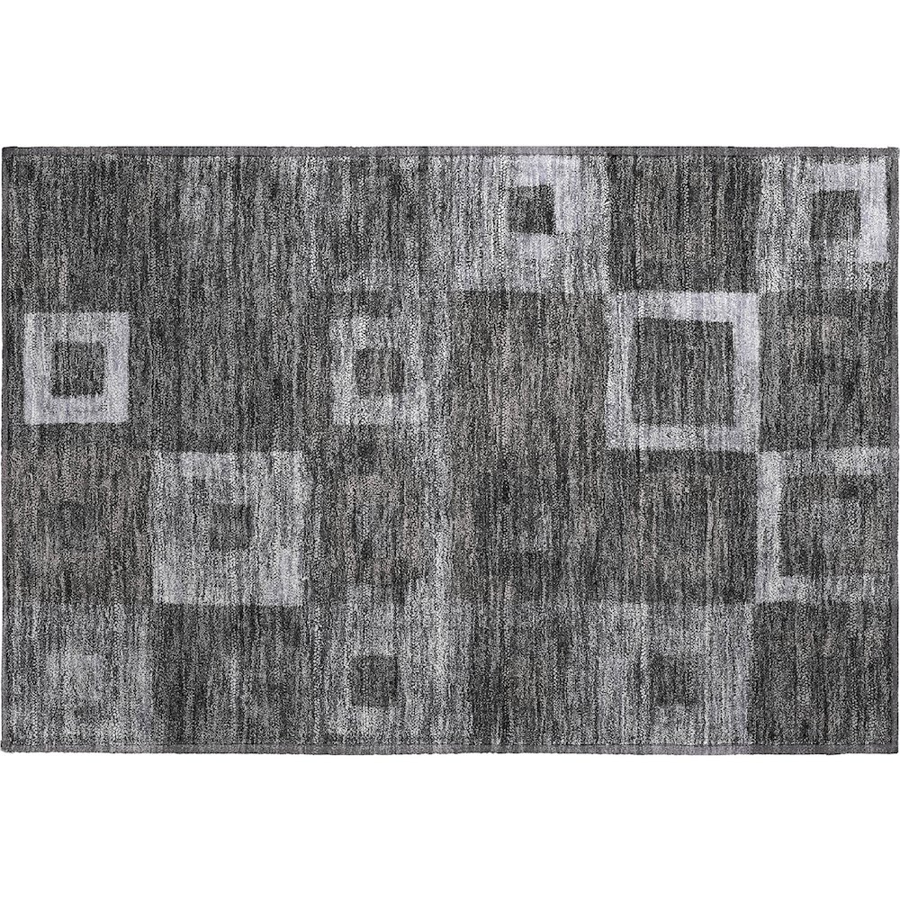 Premium Machine Washable Mayfield AMF1142 Black 1'8" x 2'6" Rug. Picture 1