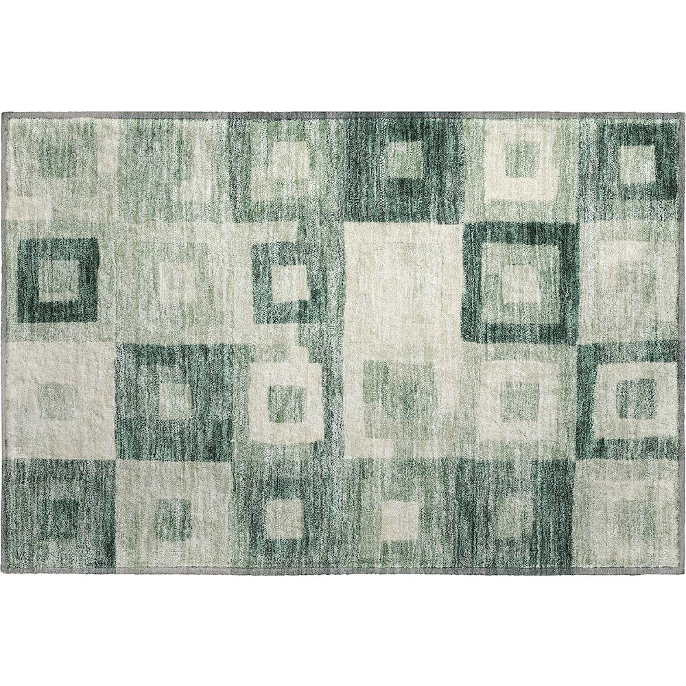 Premium Machine Washable Mayfield AMF1142 Green 1'8" x 2'6" Rug. Picture 1