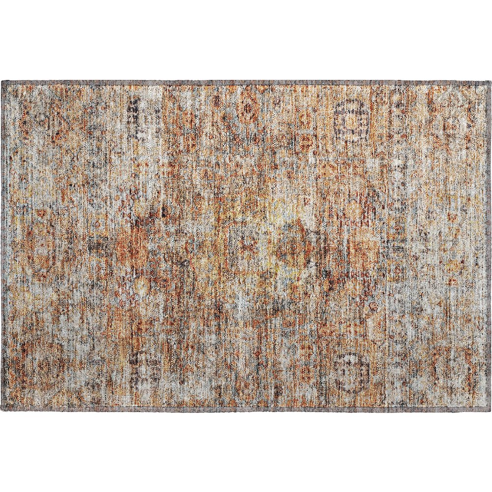 Premium Machine Washable Mayfield AMF1143 Coral 1'8" x 2'6" Rug. Picture 1