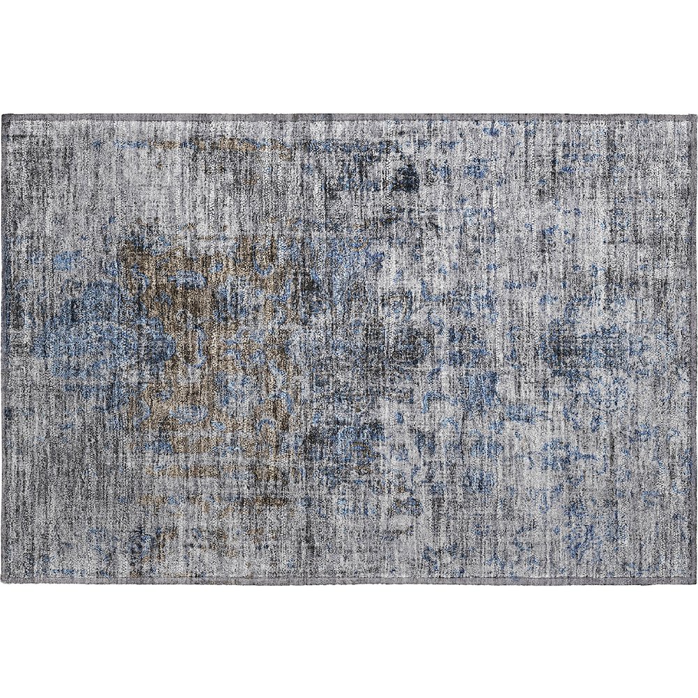 Premium Machine Washable Mayfield AMF1144 Blue 1'8" x 2'6" Rug. Picture 1