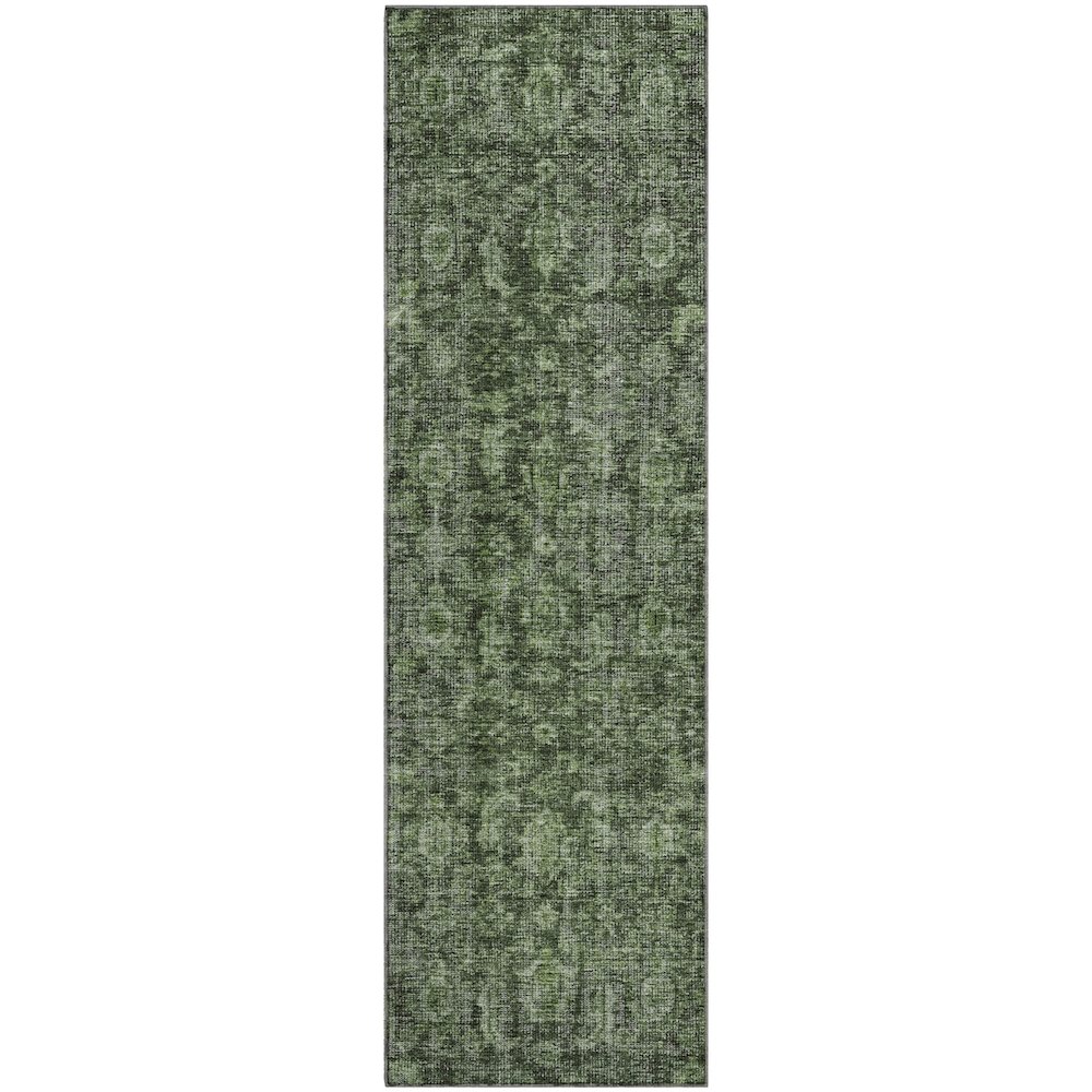 Premium Machine Washable Mayfield AMF1145 Cactus 2'3" x 7'6" Runner Rug. Picture 1