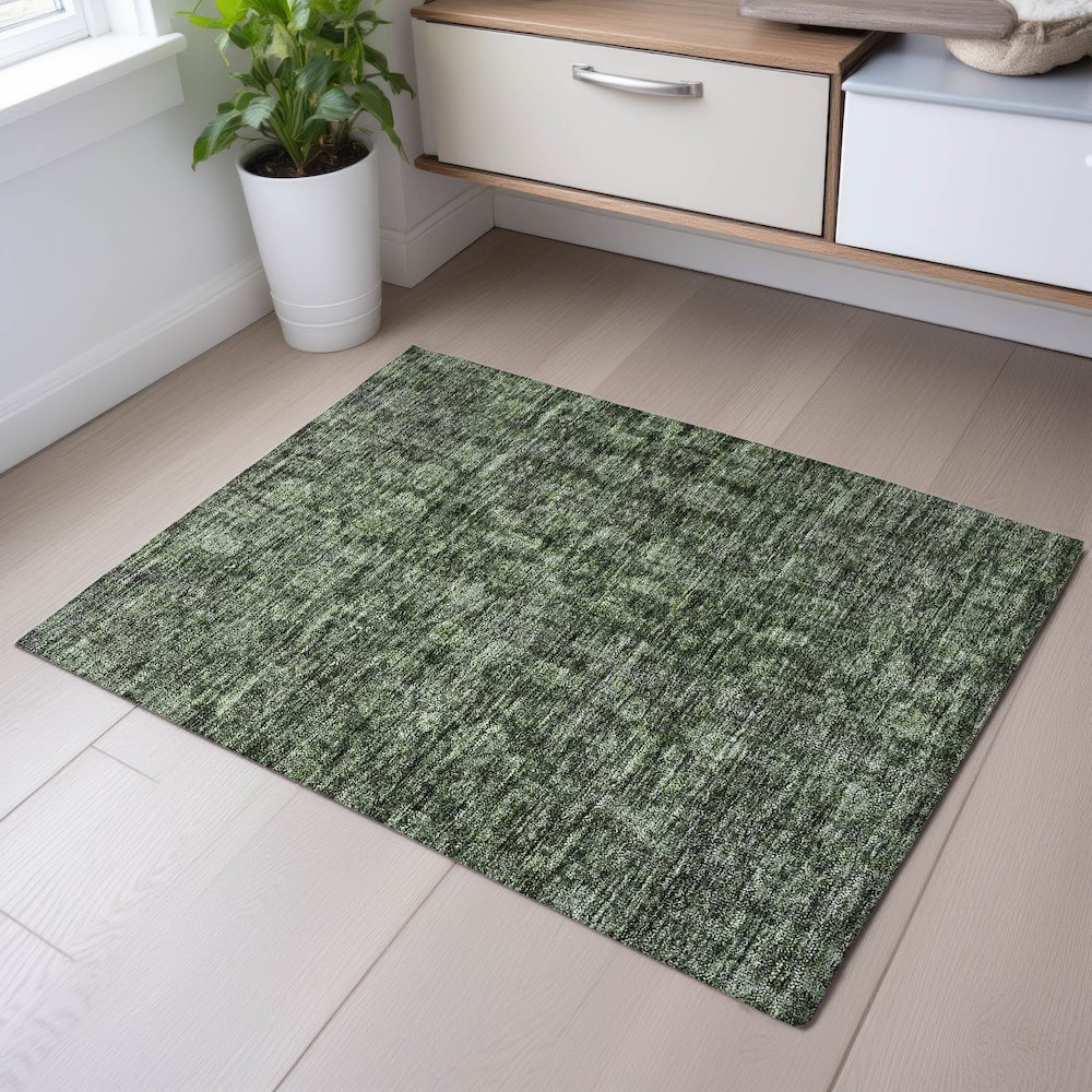 Premium Machine Washable Mayfield AMF1145 Cactus 1'8" x 2'6" Rug. Picture 5
