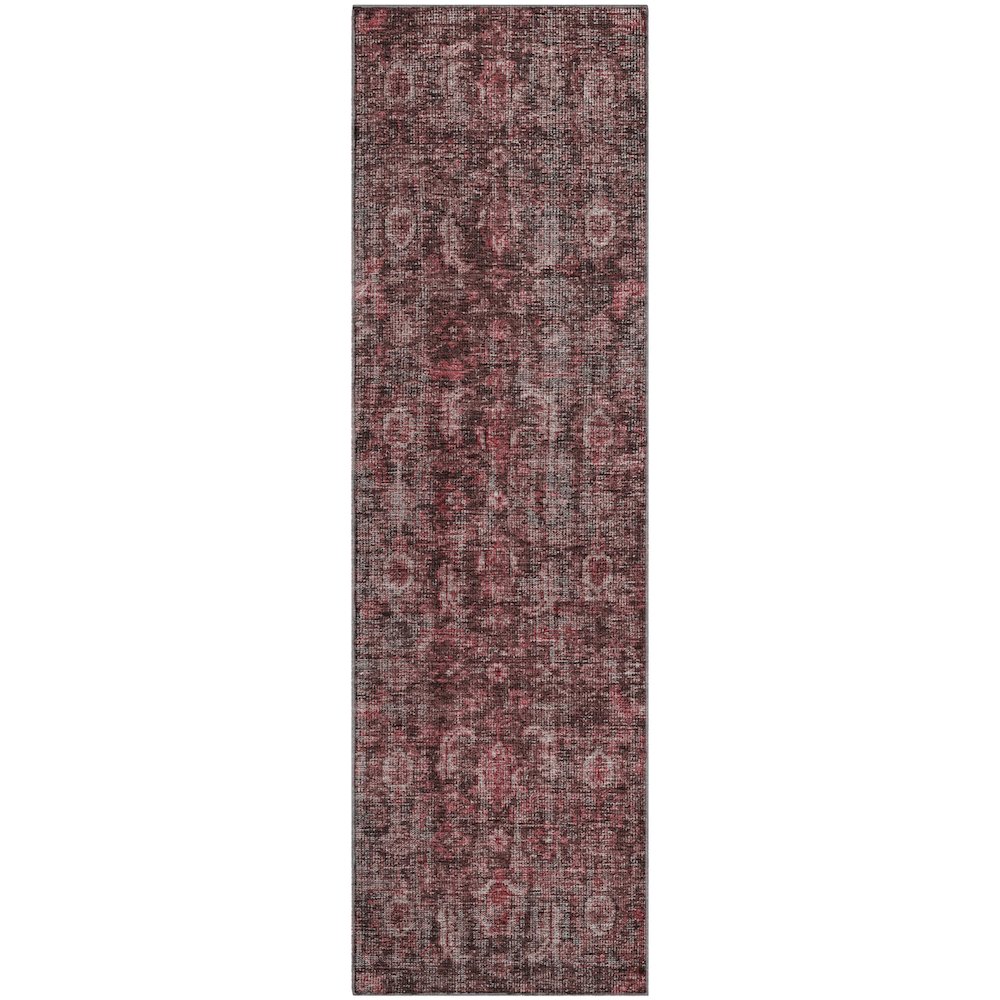 Premium Machine Washable Mayfield AMF1145 Pink 2'3" x 7'6" Runner Rug. Picture 1
