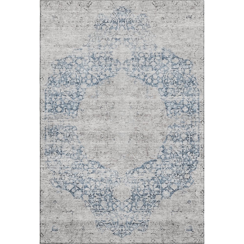 Premium Machine Washable Mayfield AMF1146 Blue 2'6" x 3'10" Rug. Picture 1