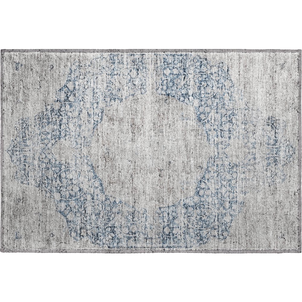 Premium Machine Washable Mayfield AMF1146 Blue 1'8" x 2'6" Rug. Picture 1