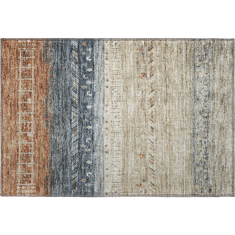 Premium Machine Washable Mayfield AMF1147 Brown 1'8" x 2'6" Rug. Picture 1
