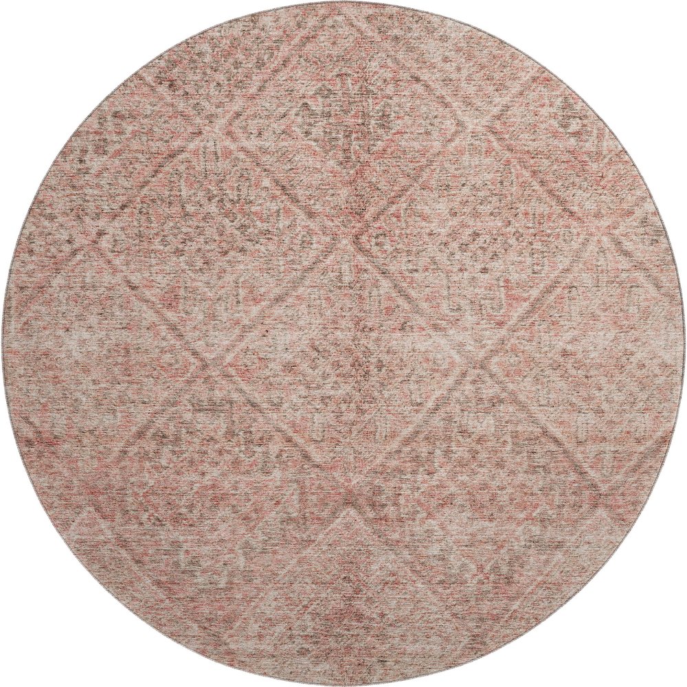 Premium Machine Washable Mayfield AMF1148 Pink 8' x 8' Round Rug. Picture 1