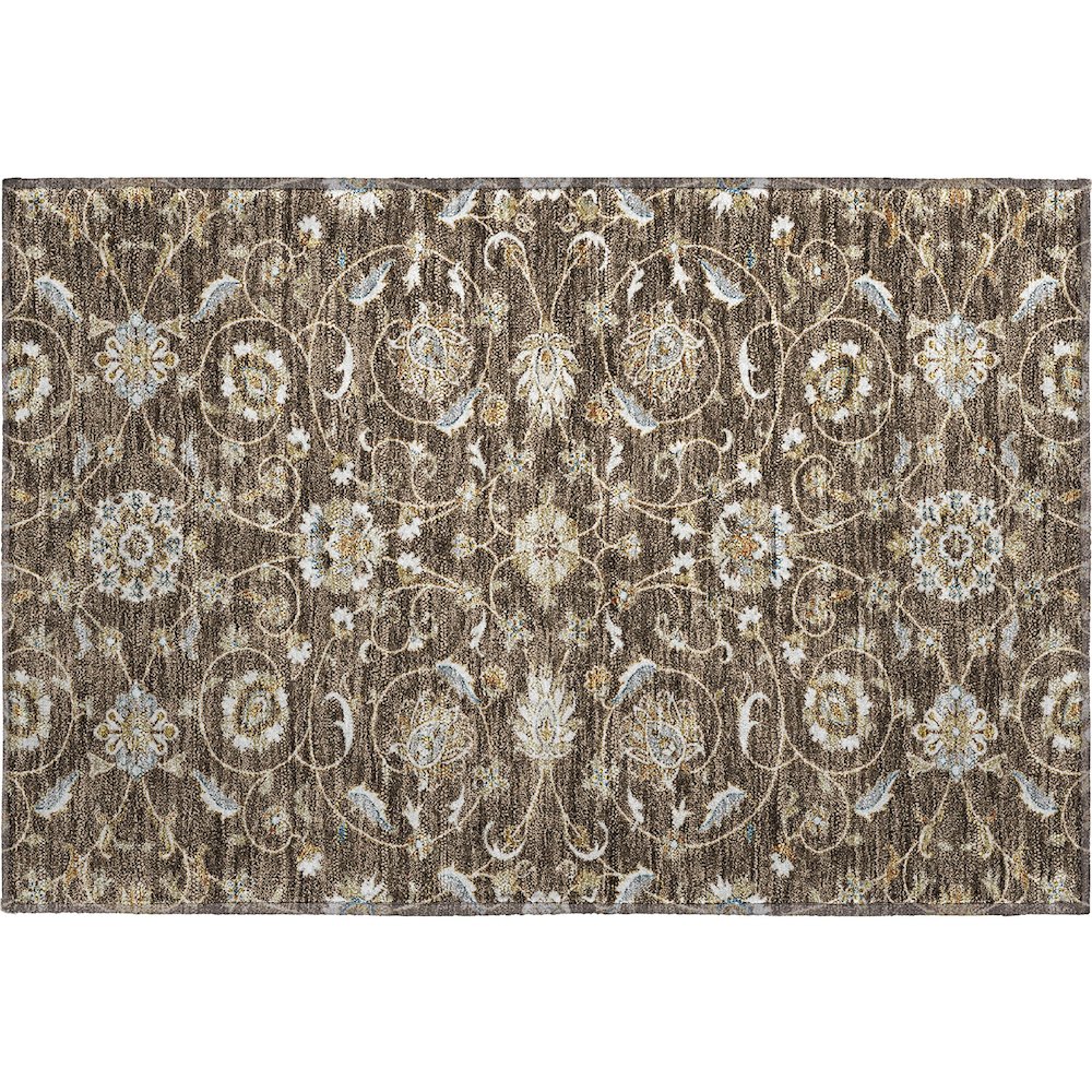 Premium Machine Washable Mayfield AMF1149 Chocolate 1'8" x 2'6" Rug. Picture 1