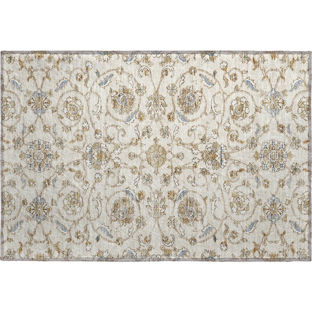 Premium Machine Washable Mayfield AMF1149 Ivory 1'8" x 2'6" Rug. Picture 1
