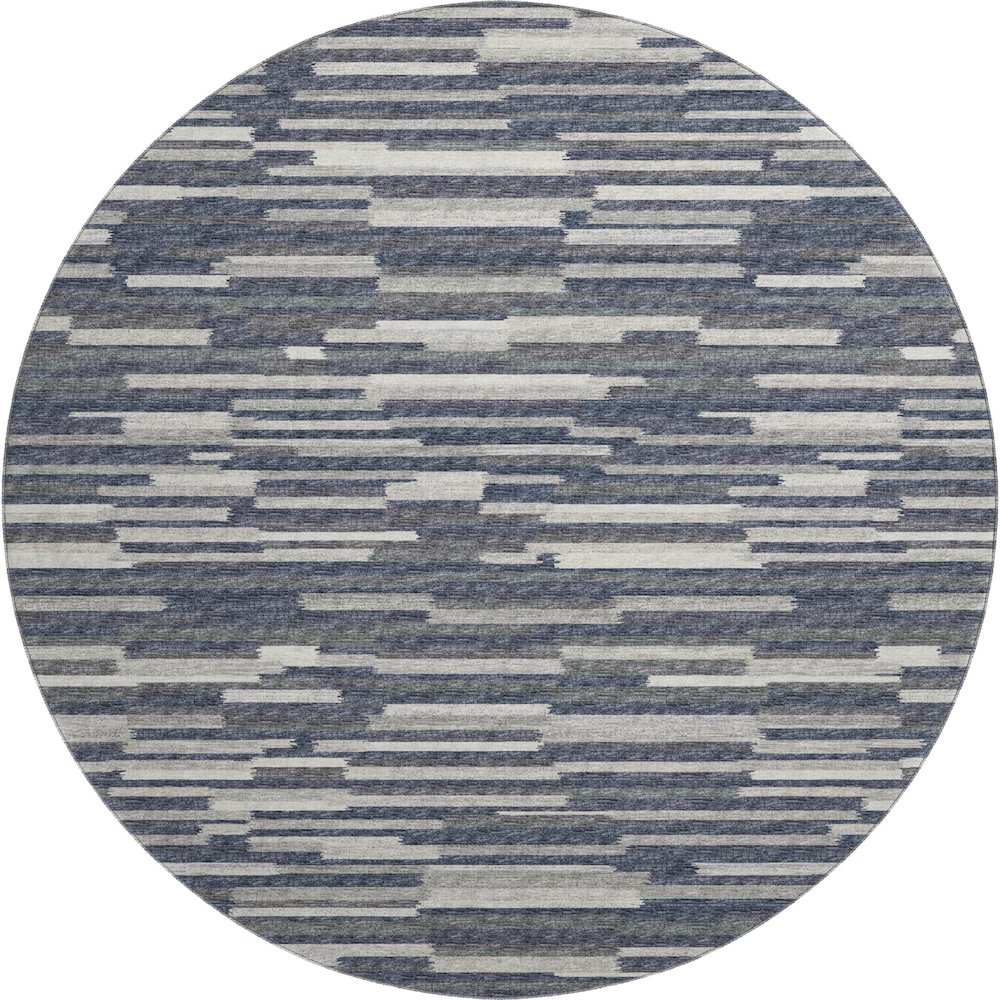 Premium Machine Washable Mayfield  Gray 8' x 8' Round Rug. Picture 1