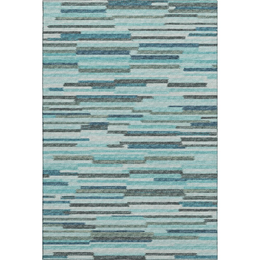 Premium Machine Washable Mayfield  Turquoise 2'6" x 3'10" Rug. Picture 1