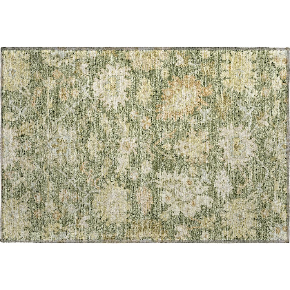 Premium Machine Washable Mayfield AMF1150 Aloe 1'8" x 2'6" Rug. Picture 1