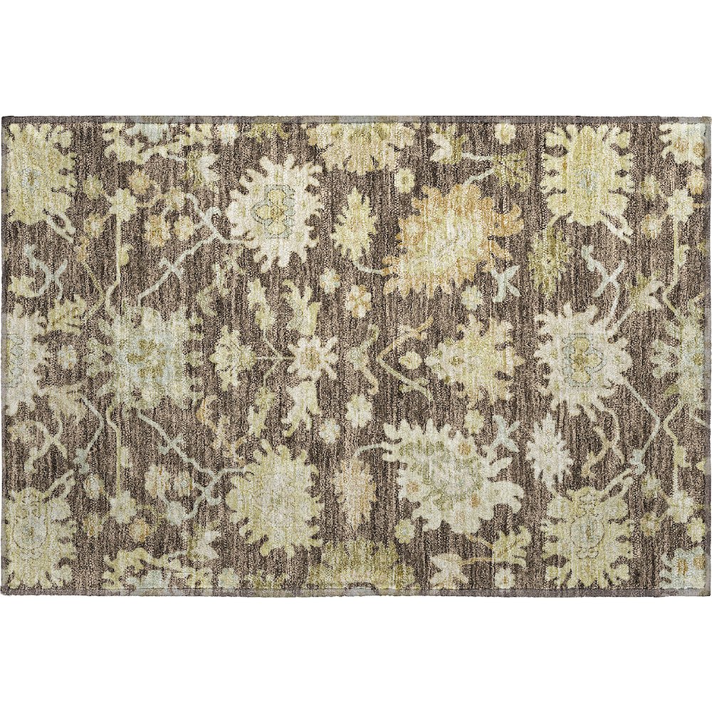 Premium Machine Washable Mayfield AMF1150 Chocolate 1'8" x 2'6" Rug. Picture 1