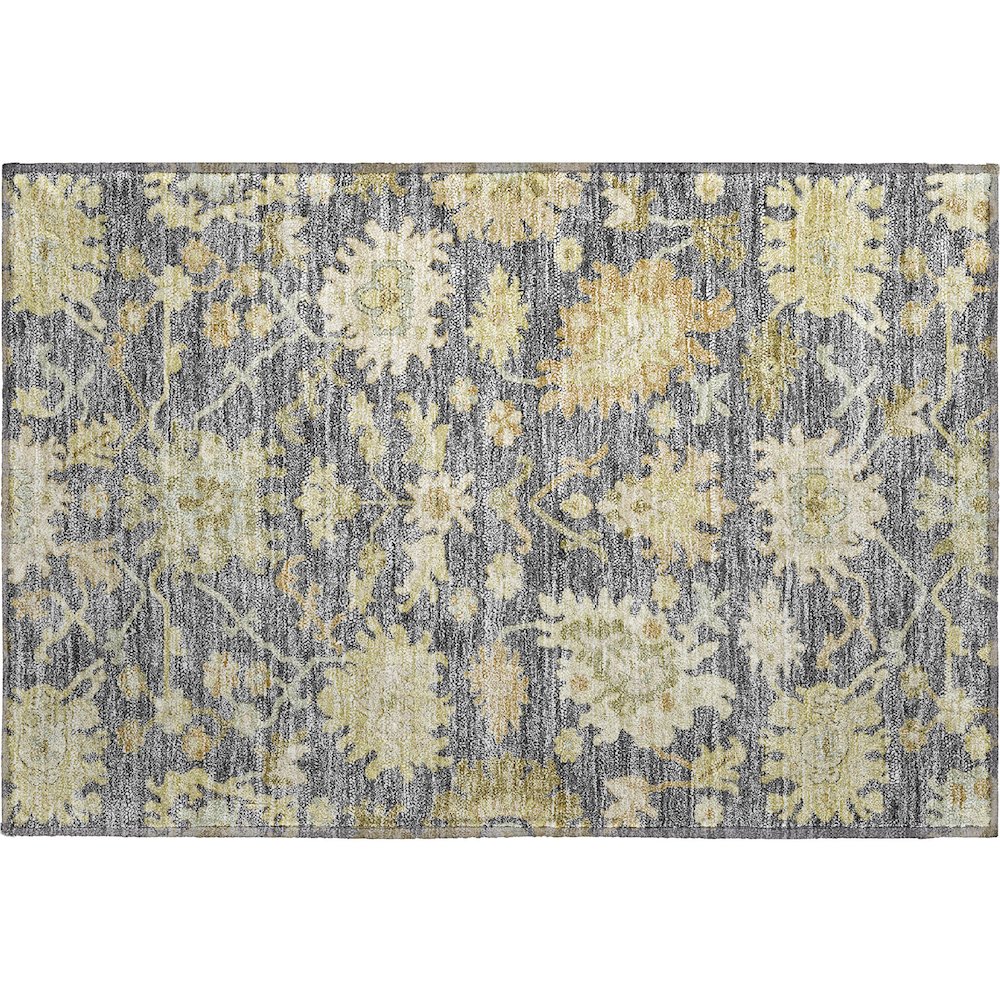Premium Machine Washable Mayfield AMF1150 Gray 1'8" x 2'6" Rug. Picture 1