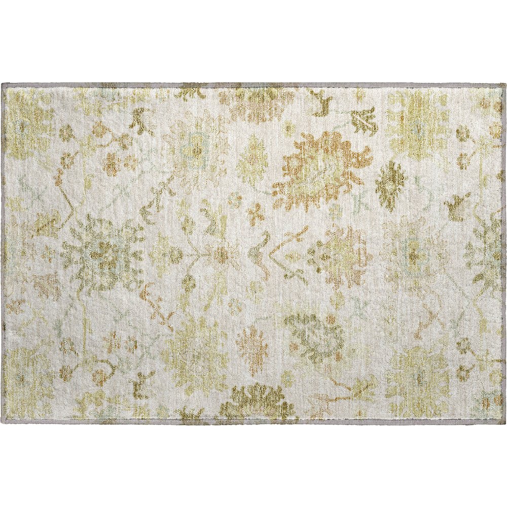 Premium Machine Washable Mayfield AMF1150 Ivory 1'8" x 2'6" Rug. Picture 1