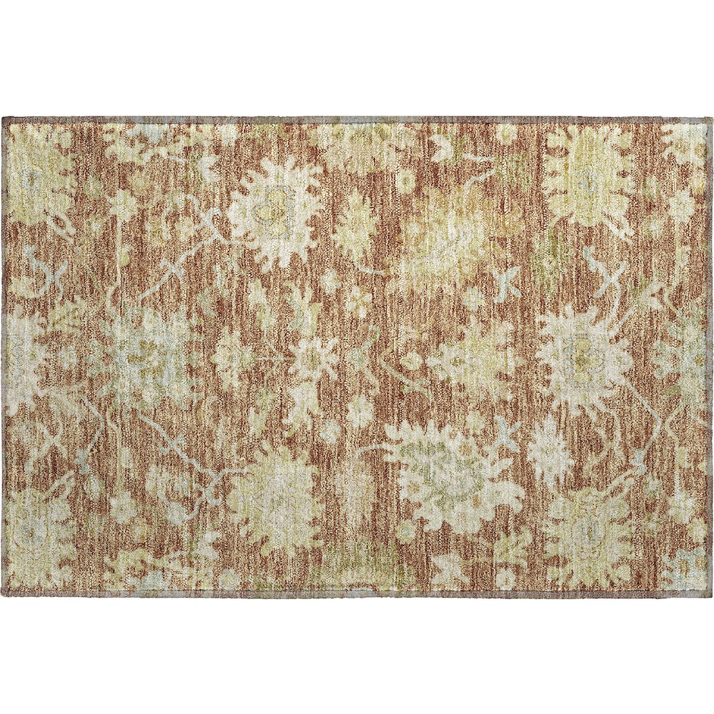 Premium Machine Washable Mayfield AMF1150 Paprika 1'8" x 2'6" Rug. Picture 1