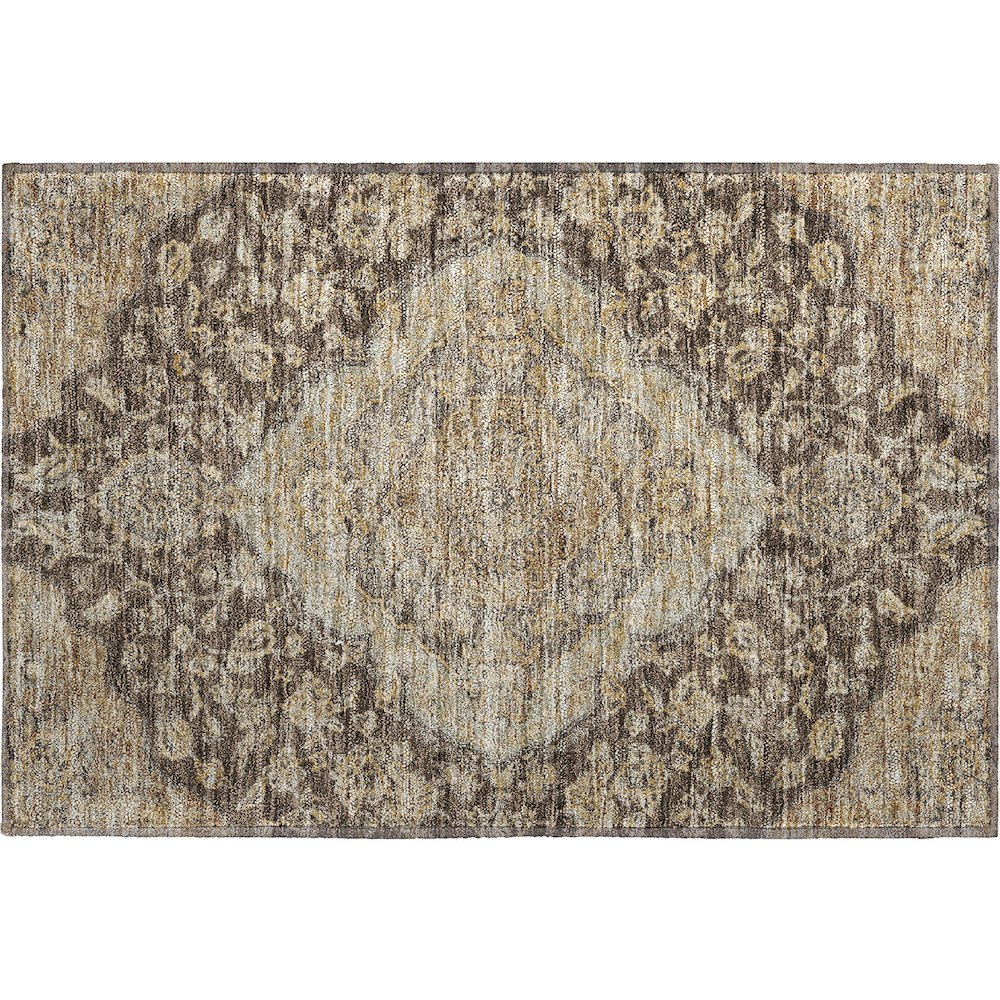 Premium Machine Washable Mayfield AMF1151 Chocolate 1'8" x 2'6" Rug. Picture 1