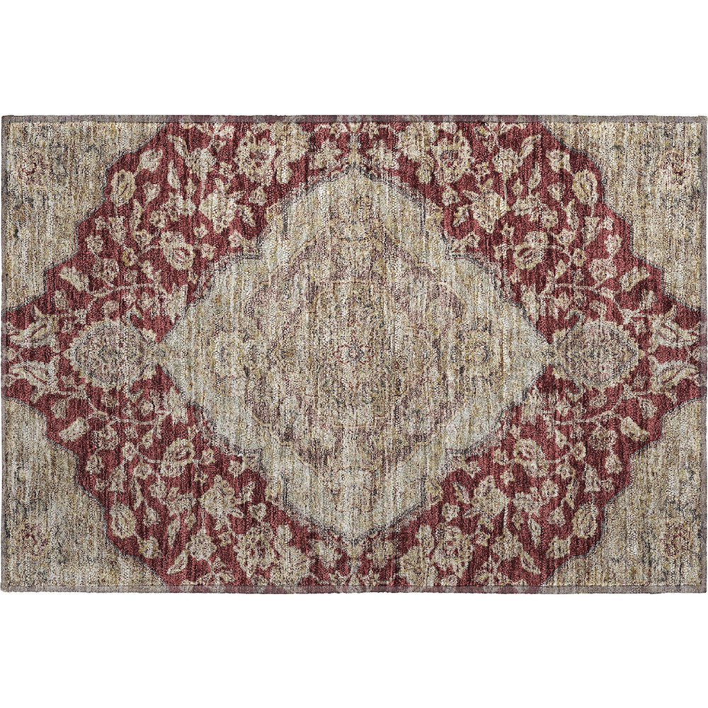 Premium Machine Washable Mayfield AMF1151 Garnet 1'8" x 2'6" Rug. Picture 1