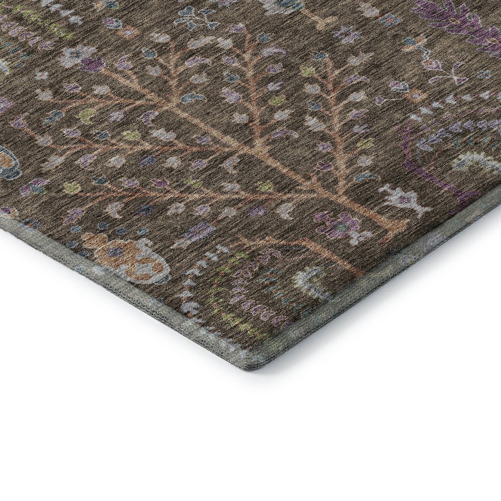 Premium Machine Washable Mayfield AMF1152 Brown 1'8" x 2'6" Rug. Picture 3