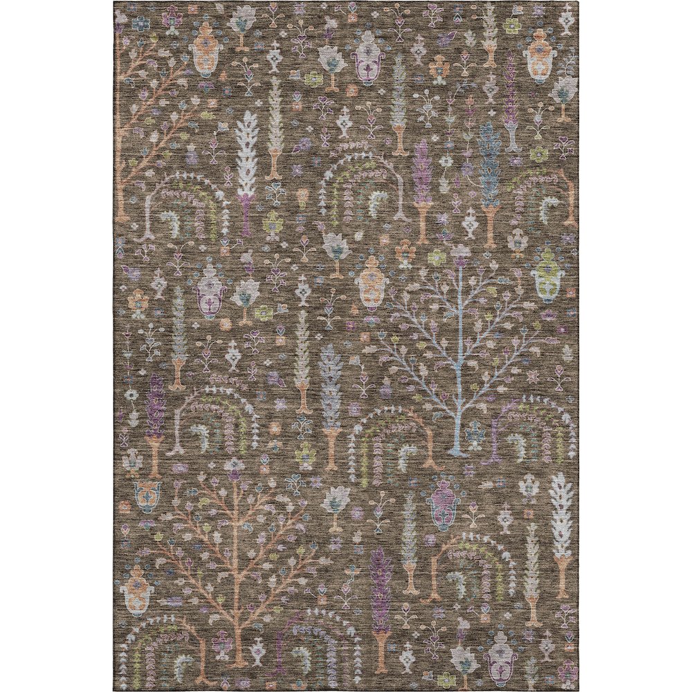 Premium Machine Washable Mayfield AMF1152 Brown 2'6" x 3'10" Rug. Picture 1