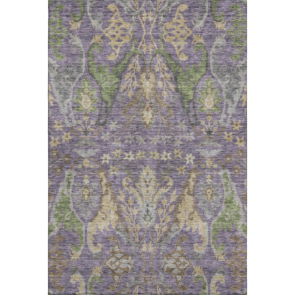 Premium Machine Washable Mayfield AMF1153 Purple 2'6" x 3'10" Rug. Picture 1