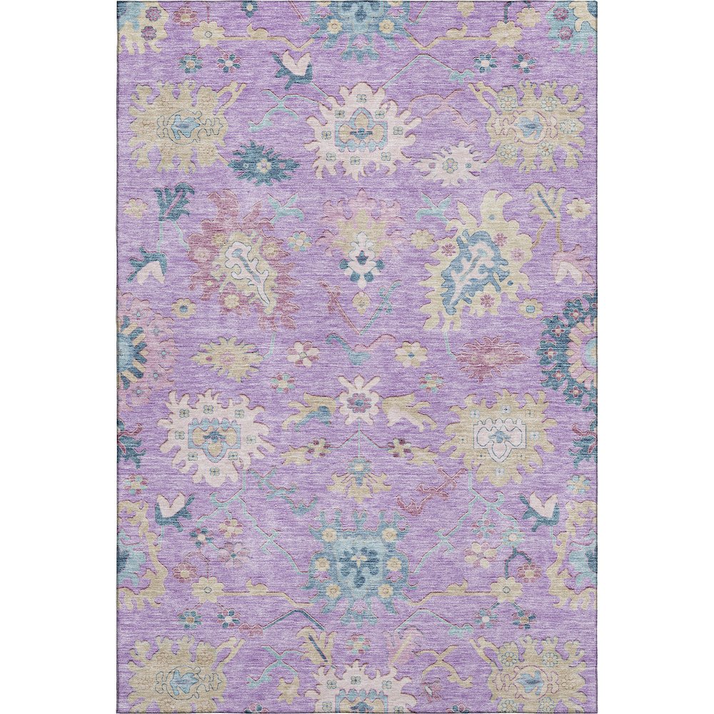 Premium Machine Washable Mayfield AMF1154 Purple 2'6" x 3'10" Rug. Picture 1