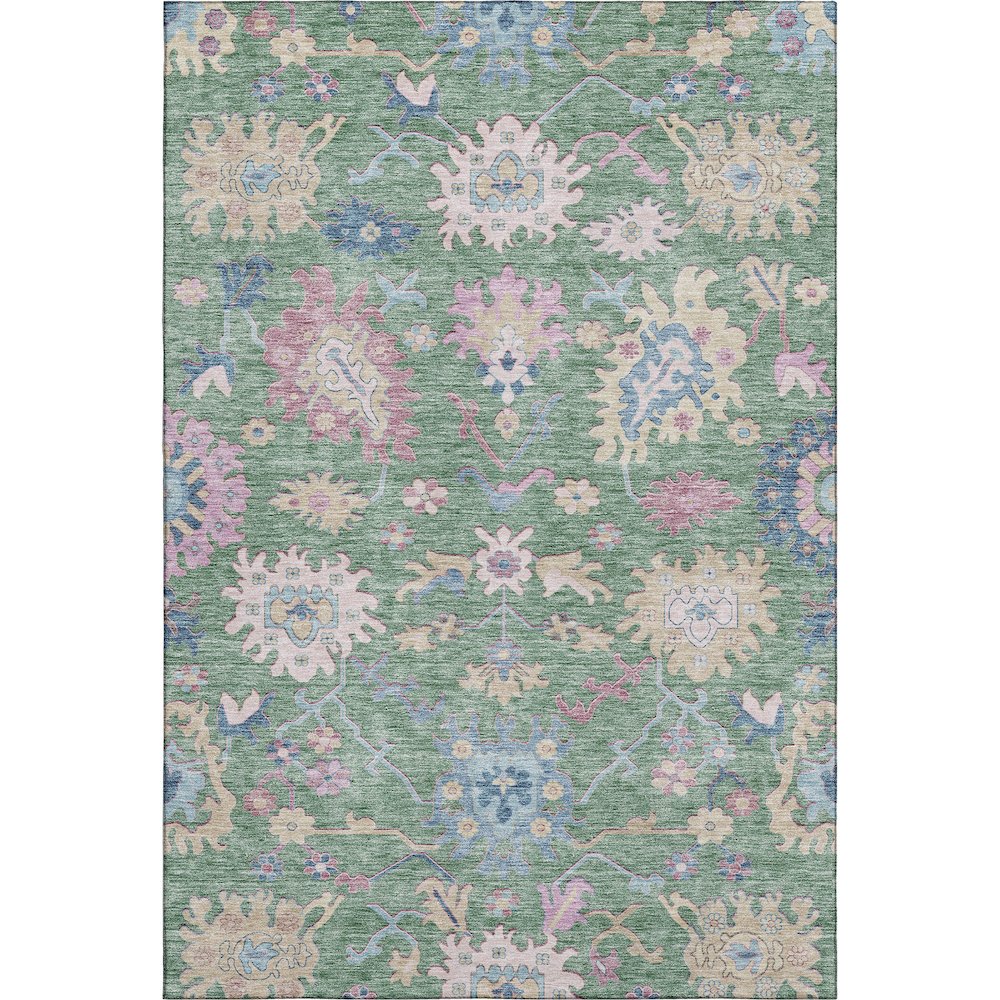 Premium Machine Washable Mayfield AMF1154 Sage 2'6" x 3'10" Rug. Picture 1
