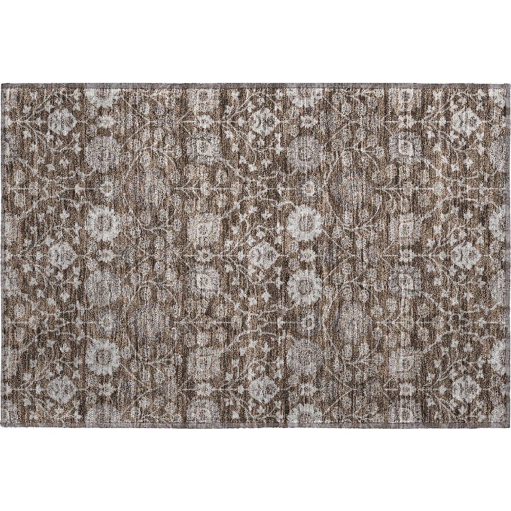 Premium Machine Washable Mayfield AMF1155 Chocolate 1'8" x 2'6" Rug. Picture 1