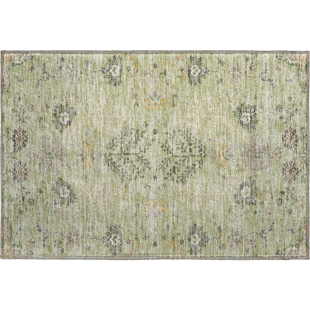 Premium Machine Washable Mayfield AMF1156 Aloe 1'8" x 2'6" Rug. Picture 1