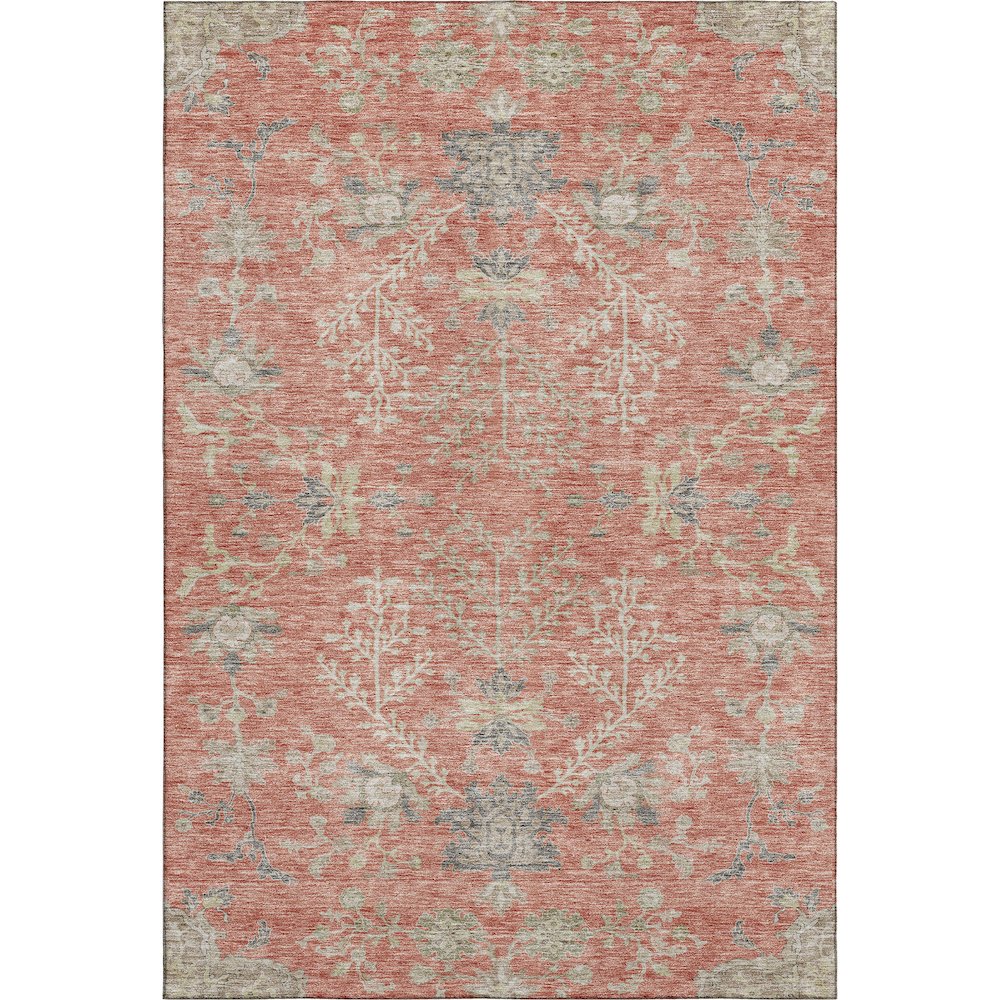 Premium Machine Washable Mayfield AMF1156 Coral 2'6" x 3'10" Rug. Picture 1