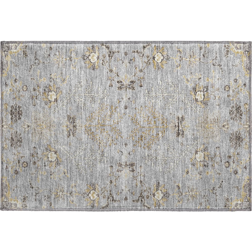 Premium Machine Washable Mayfield AMF1156 Gray 1'8" x 2'6" Rug. Picture 1