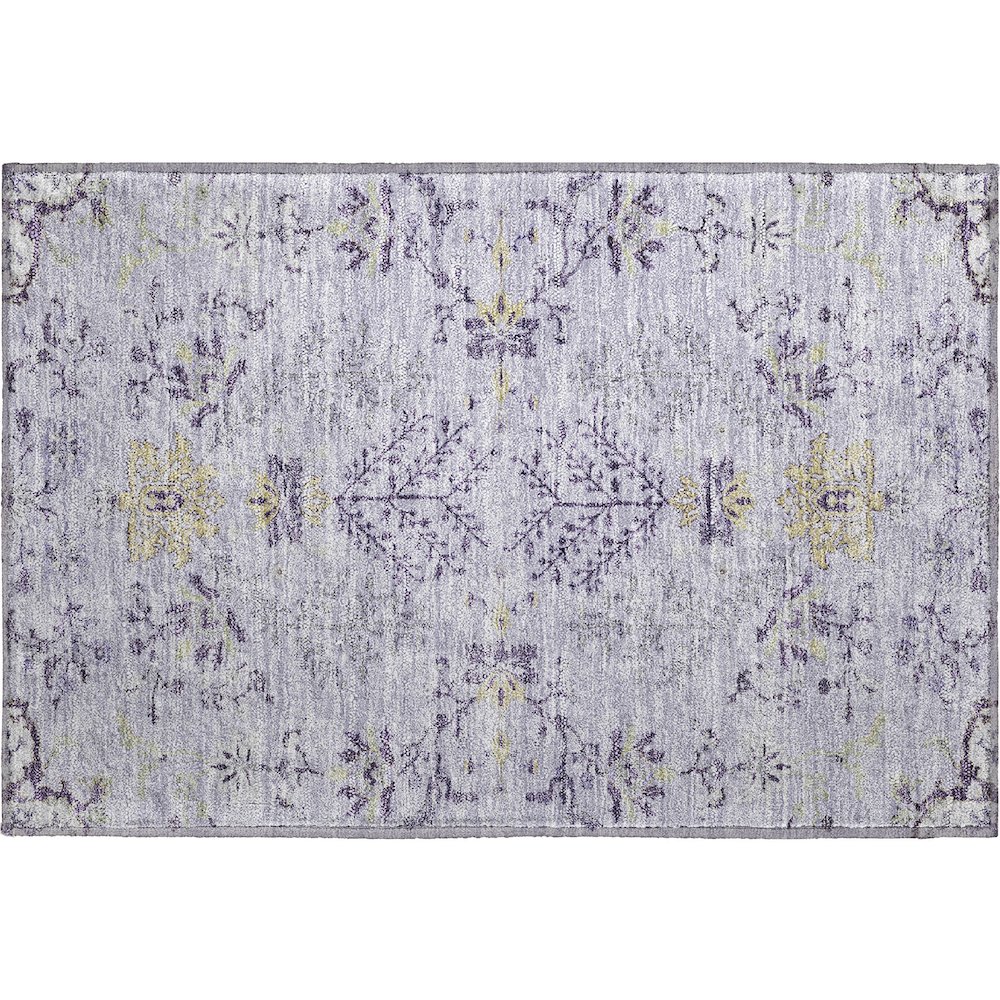 Premium Machine Washable Mayfield AMF1156 Lavender 1'8" x 2'6" Rug. Picture 1