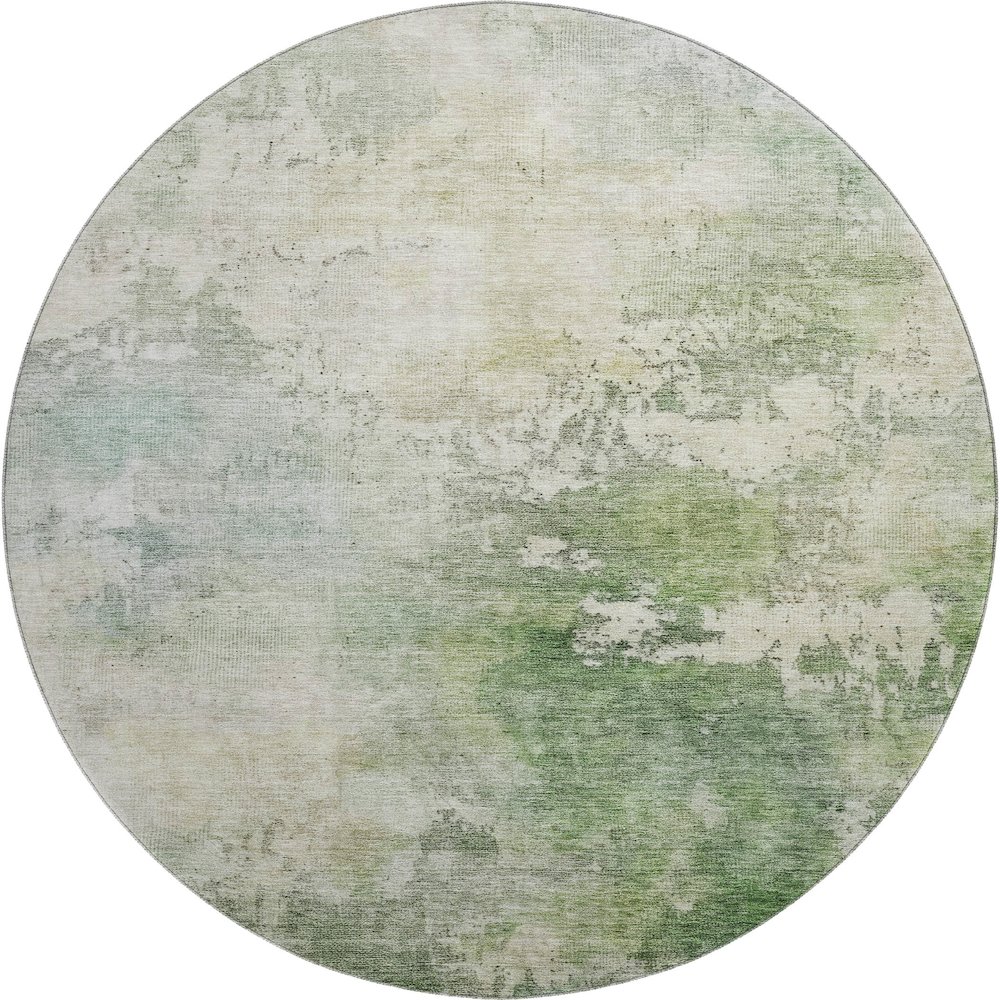 Premium Machine Washable Mayfield AMF1158 Aloe 8' x 8' Round Rug. Picture 1