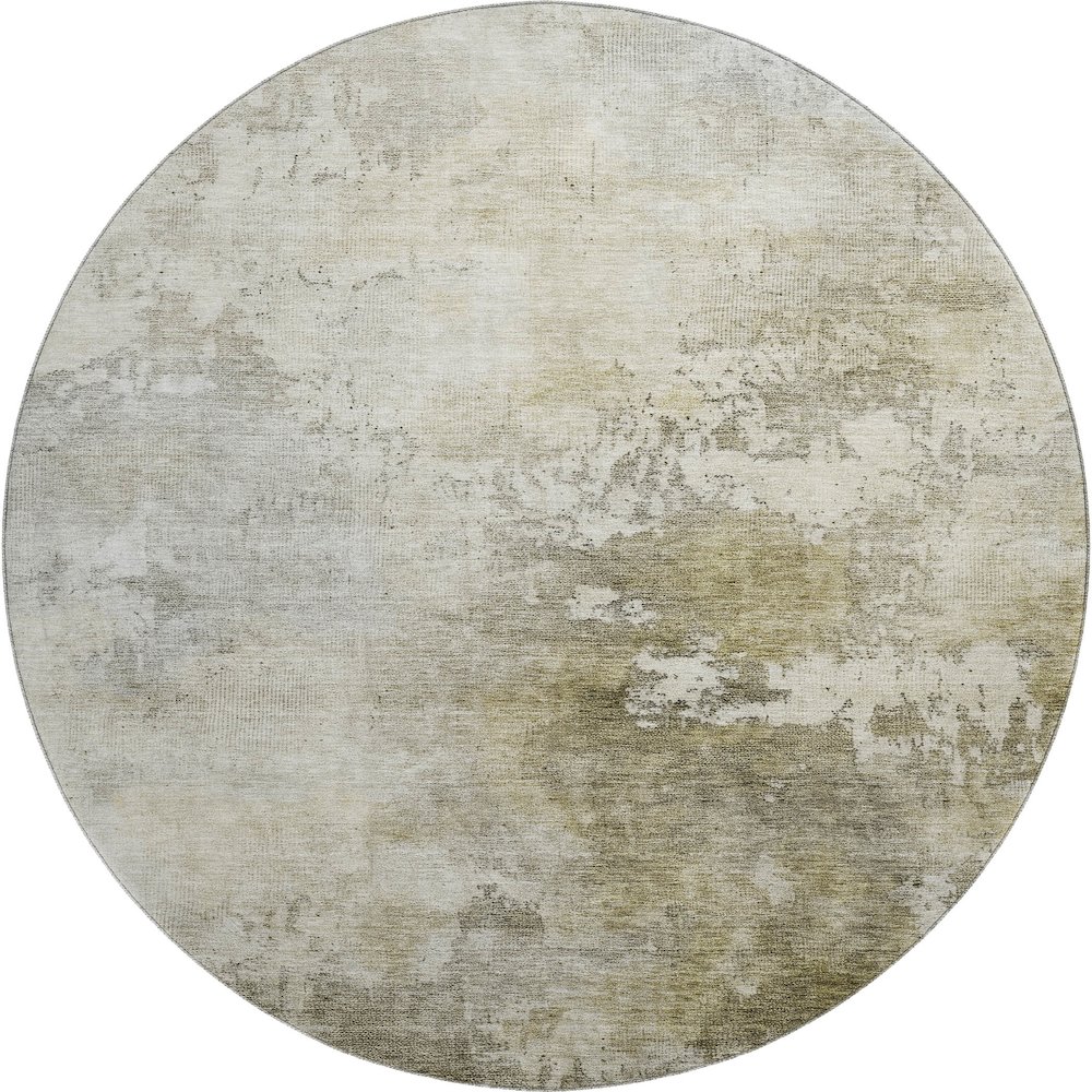 Premium Machine Washable Mayfield AMF1158 Wheat 8' x 8' Round Rug. Picture 1