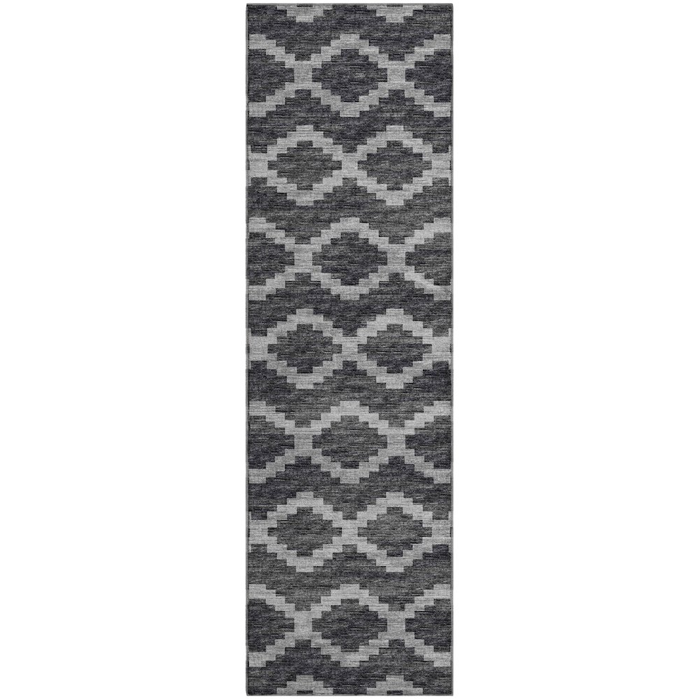 Premium Machine Washable Mayfield  Gray 2'3" x 7'6" Runner Rug. Picture 1