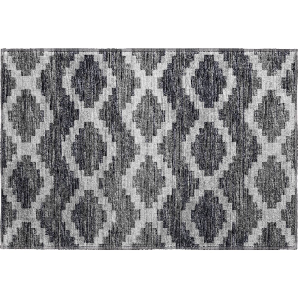 Premium Machine Washable Mayfield  Gray 1'8" x 2'6" Rug. Picture 1