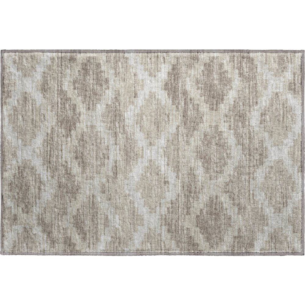 Premium Machine Washable Mayfield  Tan 1'8" x 2'6" Rug. Picture 1