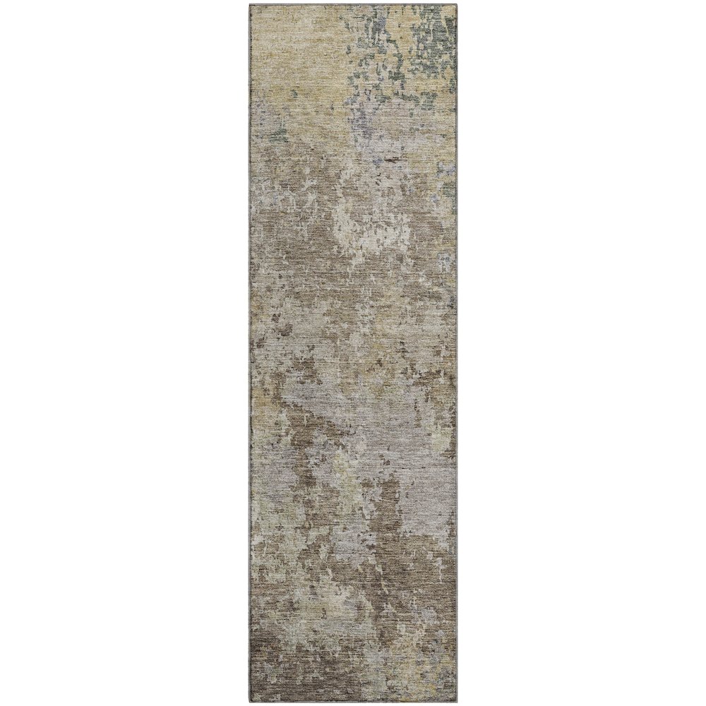 Premium Machine Washable Mayfield AMF1162 Beige 2'3" x 7'6" Runner Rug. Picture 1